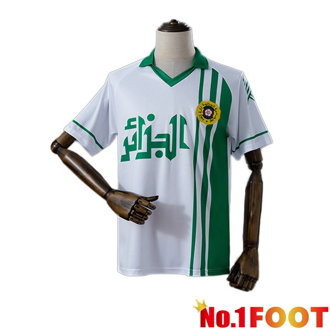 Algeria Retro Home Soccer Jersey White 1986