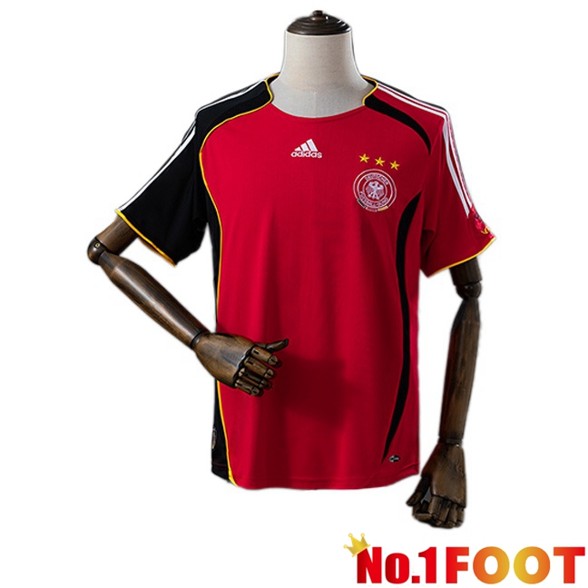 Germany Retro Away Soccer Jersey Red 2006