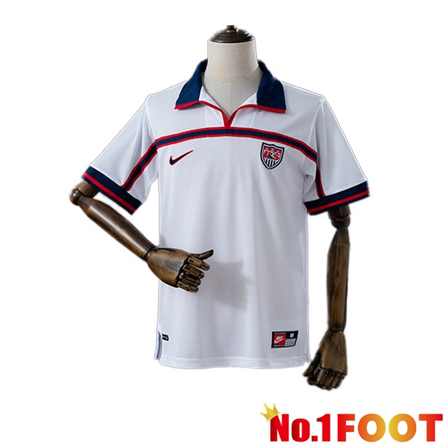 United States Retro Home Soccer Jersey White 1995