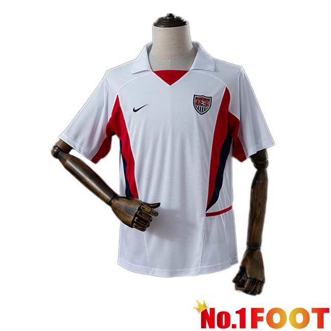 United States Retro Home Soccer Jersey White 2002