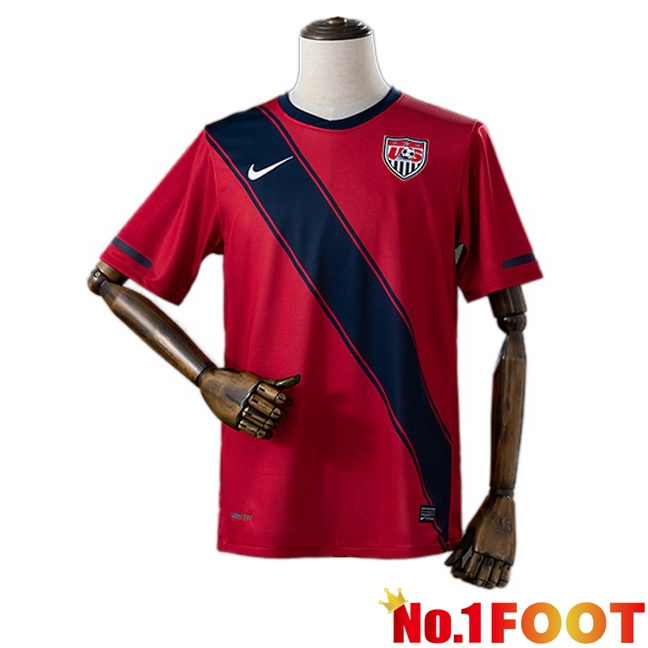 United States Retro Away Soccer Jersey Red 2011