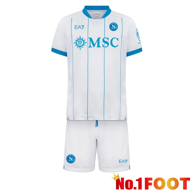 SSC Napoli Kids Away Soccer Jersey White 2026/2027