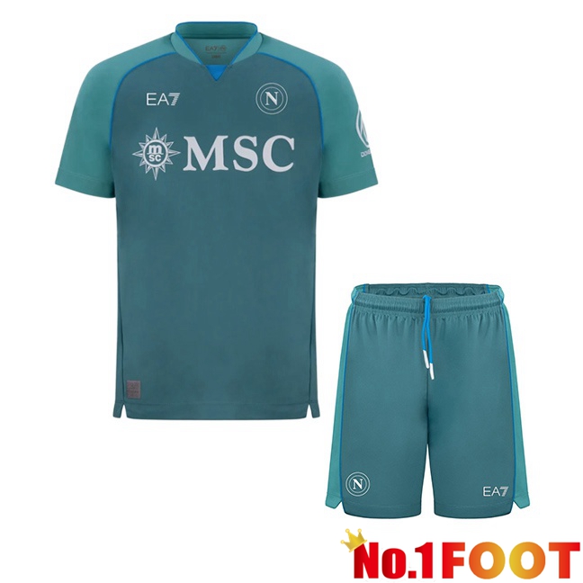 SSC Napoli Kids Goalkeeper Soccer Jersey Green 2026/2027