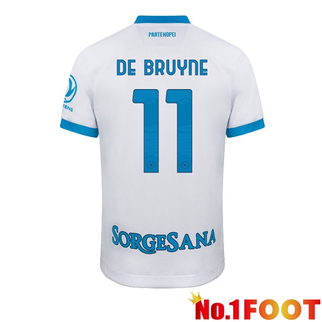 SSC Napoli (Kevin De Bruyne 11) Away Soccer Jersey White 2026/2027