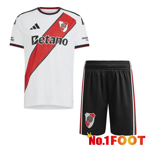River Plate Kids Home Soccer Jersey White 2026/2027