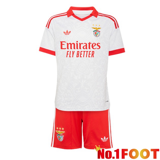 S.L Benfica Kids Away Soccer Jersey White 2026/2027