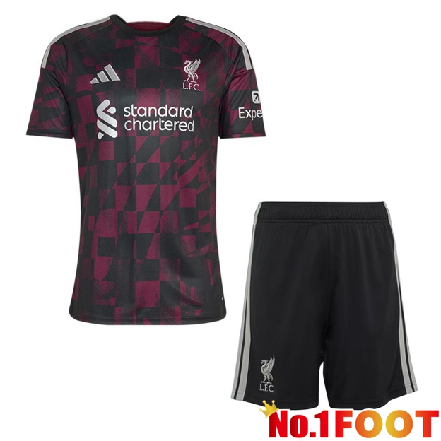 FC Liverpool Kids Third Soccer Jersey Black Red 2026/2027