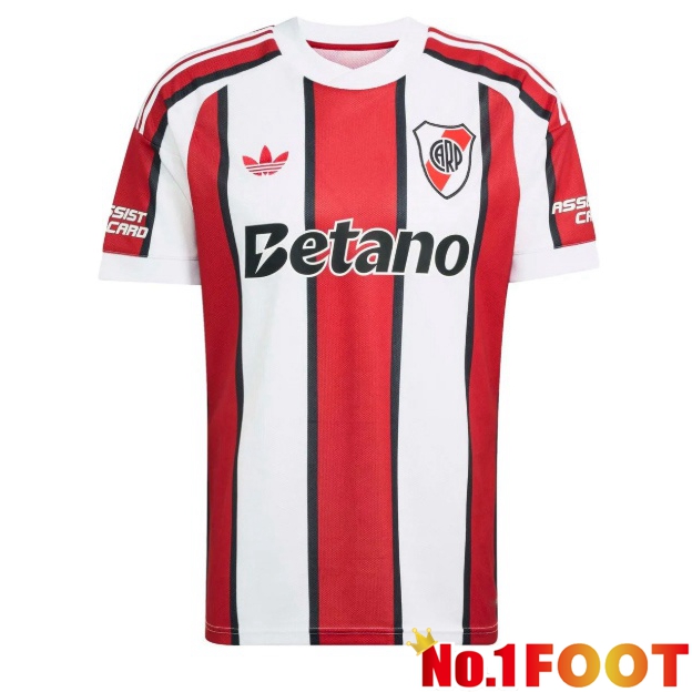 River Plate Away Soccer Jersey Red White 2026/2027