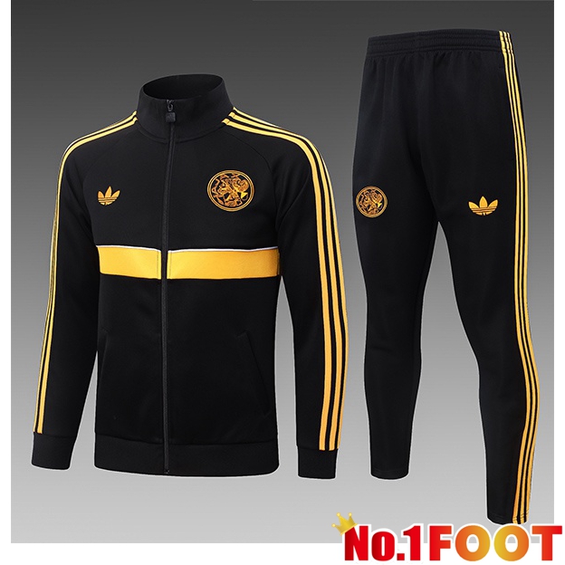 AFC Ajax Kids kit Training Tracksuit - Training Jacket Black Yellow 2026/2027