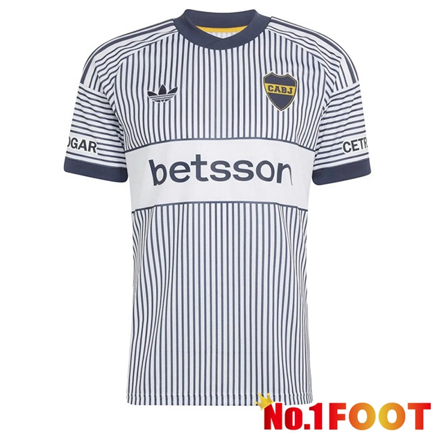 Boca Juniors Away Soccer Jersey White Blue 2026/2027