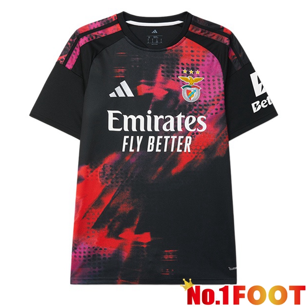 S.L Benfica Third Soccer Jersey Black Red 2026/2027