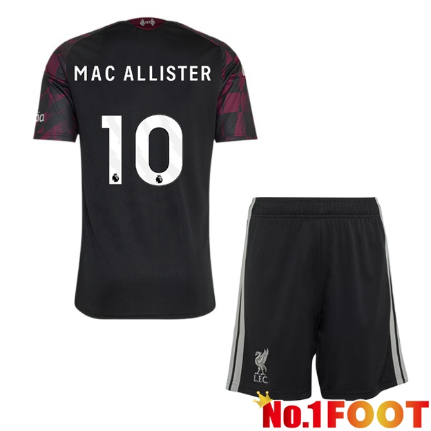 FC Liverpool (MAC ALLISTER 10) Kids Third Soccer Jersey Black Red 2026/2027