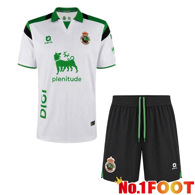 Racing De Santander Kids Home Soccer Jersey White 2026/2027