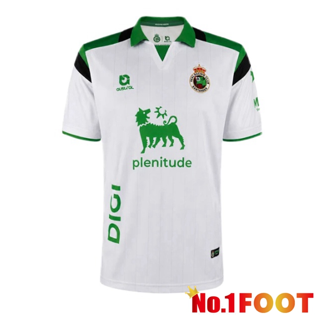 Racing De Santander Home Soccer Jersey White 2026/2027
