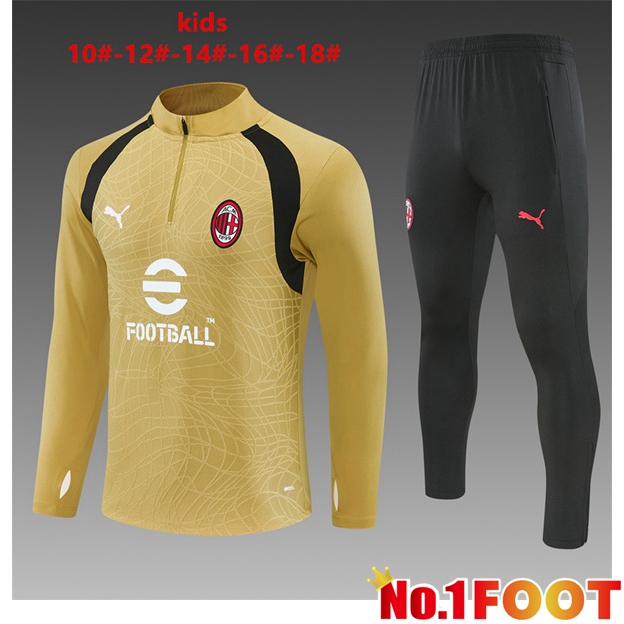 AC Milan Kids kit Training Tracksuit Yellow 2026/2027