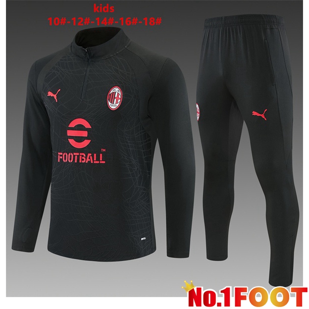 AC Milan Kids kit Training Tracksuit Black 2026/2027