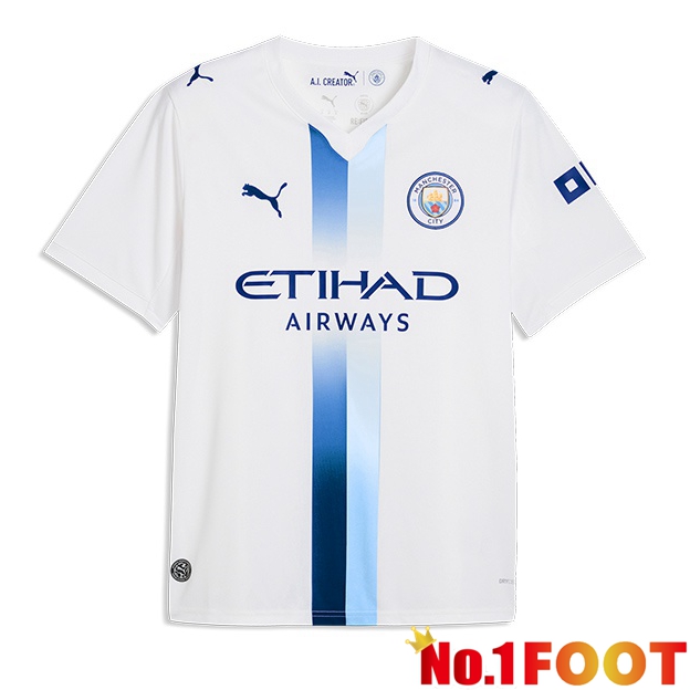 Manchester City Third Soccer Jersey White 2026/2027
