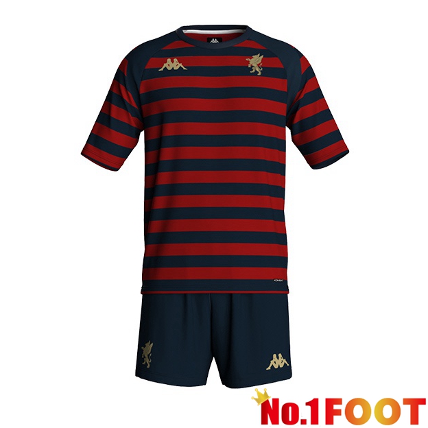 Genoa CFC Kids Third Soccer Jersey Black Red 2026/2027