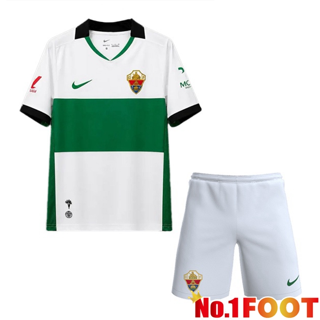 Elche CF Kids Home Soccer Jersey White Green 2026/2027