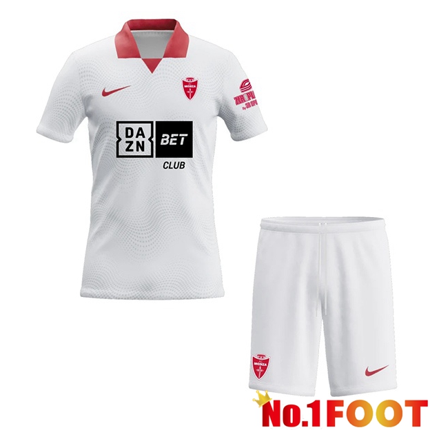 AC Monza Kids Away Soccer Jersey White 2026/2027