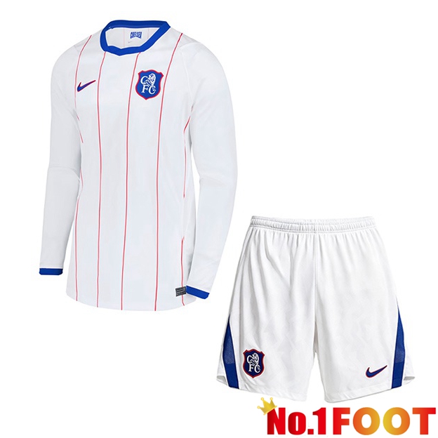 FC Chelsea Kids Third Soccer Jersey Long sleeve White 2026/2027