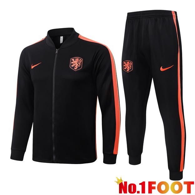 Netherlands kit Training Tracksuit - Training Jacket Black 2026/2027