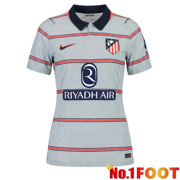 Atletico Madrid Women Third Soccer Jersey Grey 2026/2027