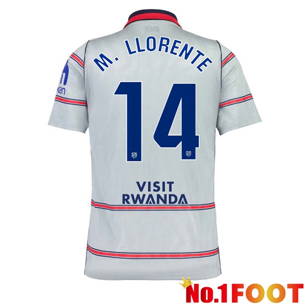 Atletico Madrid (M. LLORENTE 14) Third Soccer Jersey Grey 2026/2027