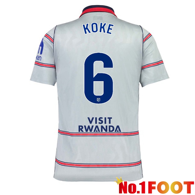 Atletico Madrid (KOKE 6) Third Soccer Jersey Grey 2026/2027