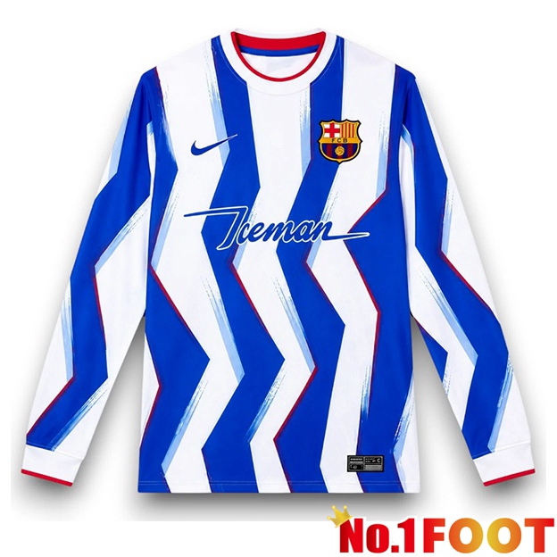 FC Barcelona Soccer Jersey Special Edition Long sleeve Blue White 2026/2027