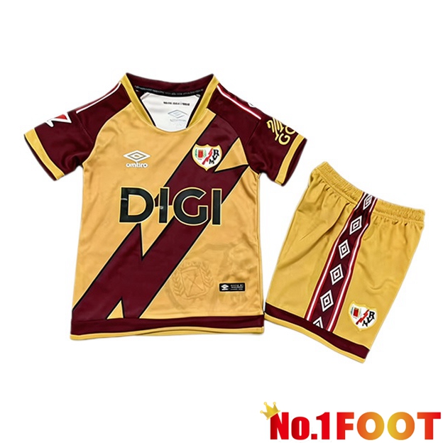 Rayo Vallecano Kids Third Soccer Jersey Yellow 2026/2027