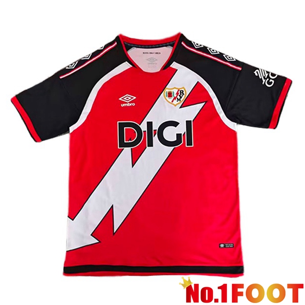 Rayo Vallecano Away Soccer Jersey Red White 2026/2027