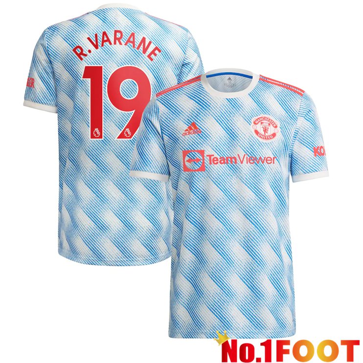 Manchester United (R.Varane 19) Away Jersey Blue/White 2021/2022