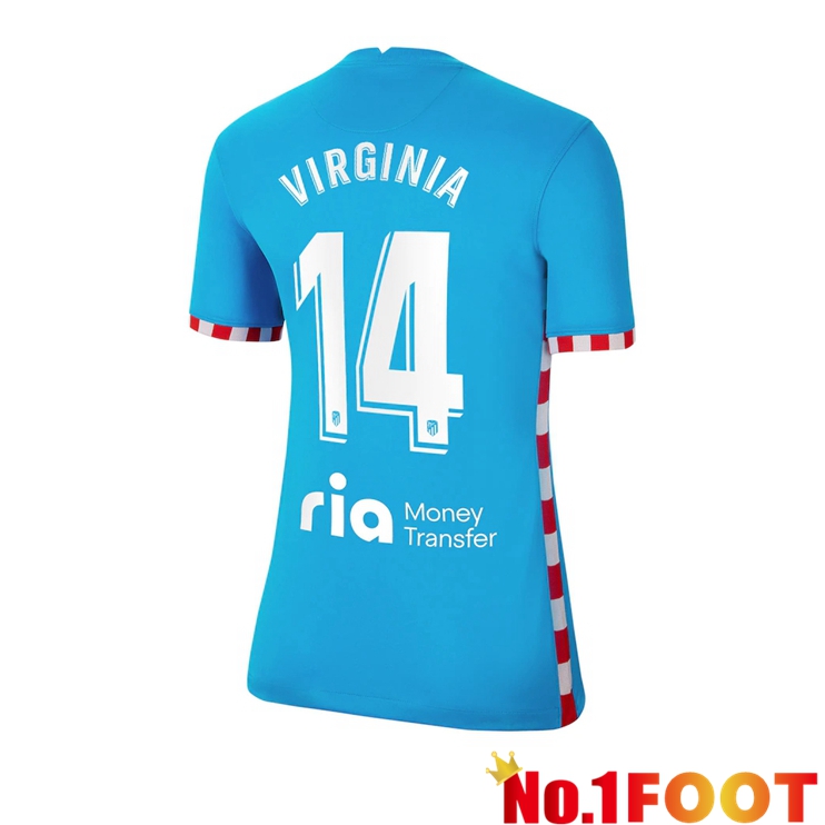 Atletico Madrid (M.LLORENTE 14) Womens Third Jersey Blue 2021/2022