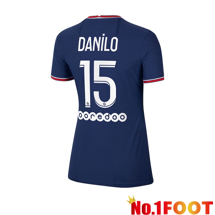 Paris Saint Germain（Danilo 15）Womens Home Jersey Blue 2021/2022