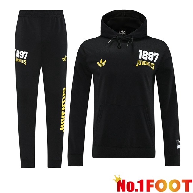 Juventus Training Tracksuit - Training Sweatshirt Hoodie Black 2025/2026
