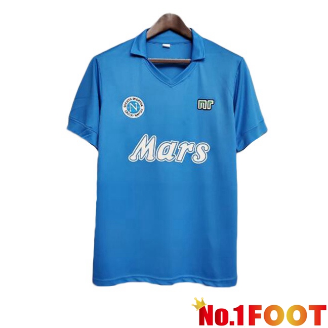 SSC Napoli Retro Home Soccer Jersey Blue 1989-1990