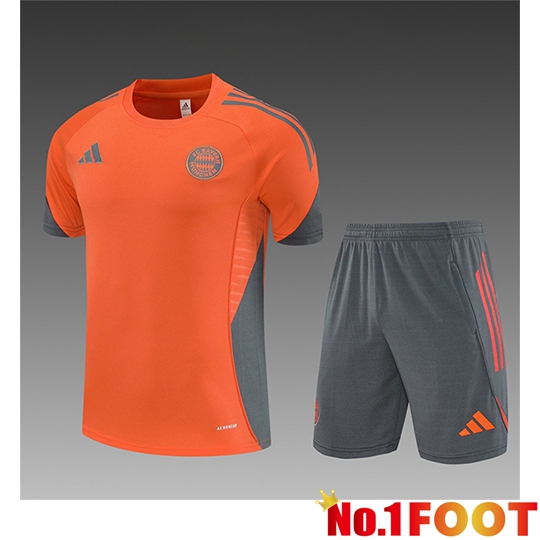 Bayern Munich Kids kit Training T Shirt Orange/Grey 2025/2026