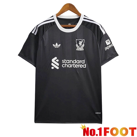 FC Liverpool Goalkeeper Soccer Jersey Black 2025/2026