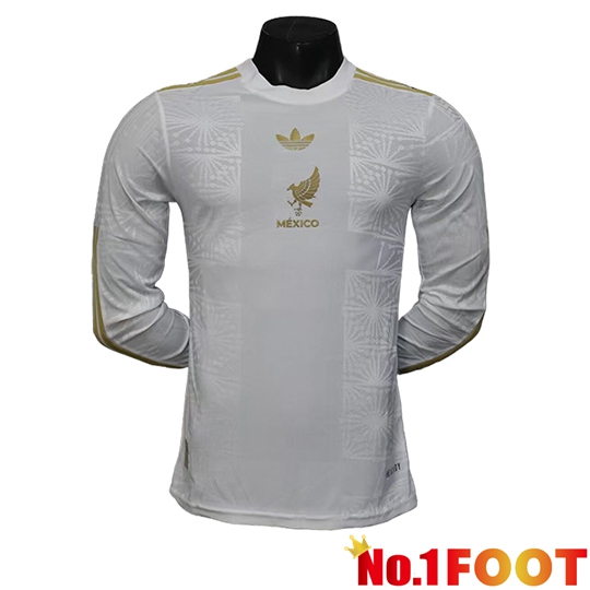 Mexico Soccer Jersey Gold Cup Edition Long sleeve White 2025/2026
