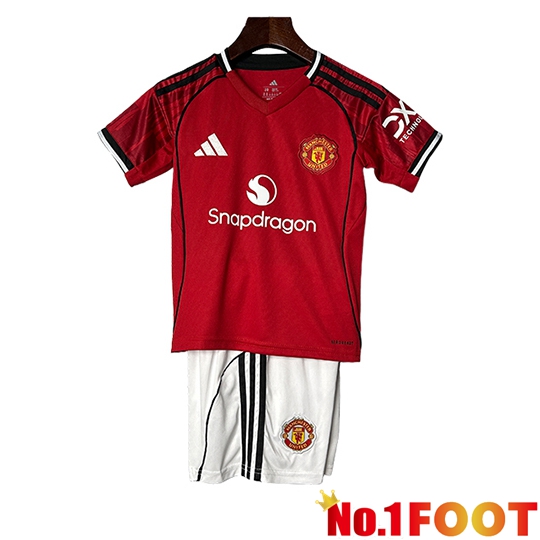 Manchester United Kids Home Soccer Jersey 2025/2026
