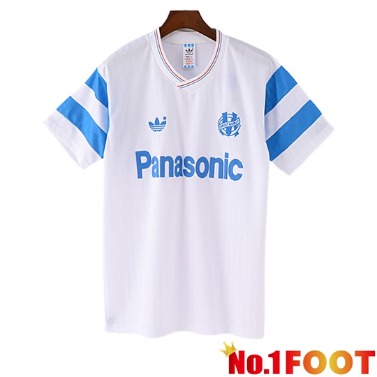 Marseille Retro Home Soccer Jersey 1990