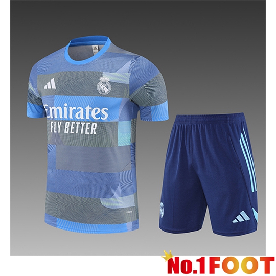 Real Madrid Kids kit Training T Shirt Blue/Grey 2025/2026