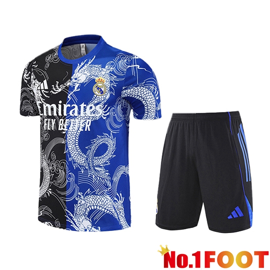 Real Madrid Kids kit Training T Shirt Black/Blue/White 2025/2026