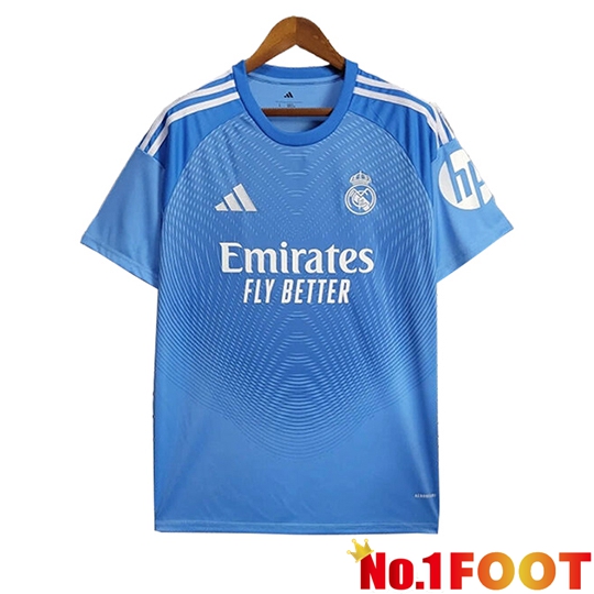 Real Madrid Goalkeeper Soccer Jersey Blue 2025/2026