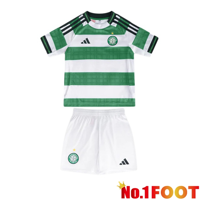 Celtic FC Kids Home Soccer Jersey Green White 2025/2026