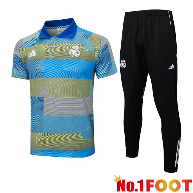 Real Madrid Soccer Polo + Training Pants Blue 2025/2026