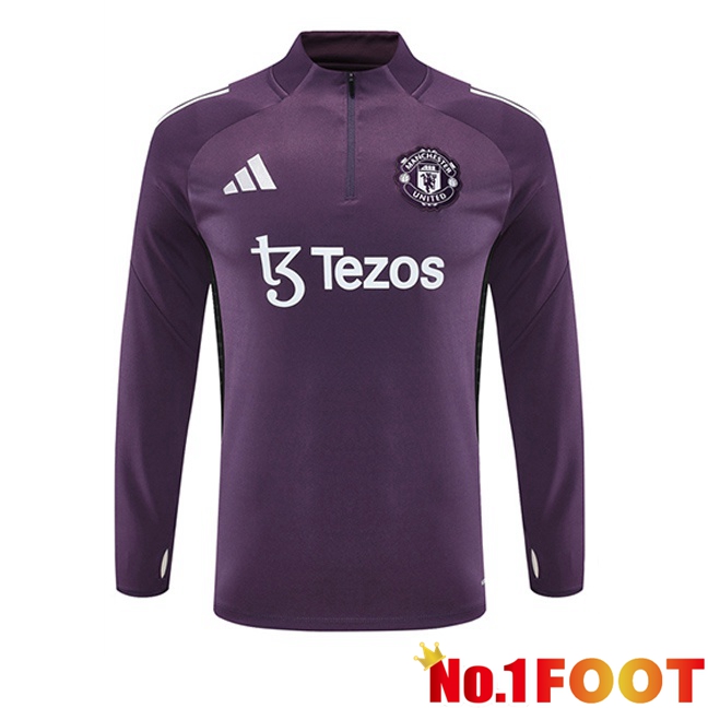 Manchester United Training Sweatshirt Purple 2025/2026
