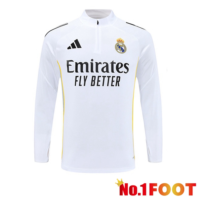 Real Madrid Training Sweatshirt White 2025/2026