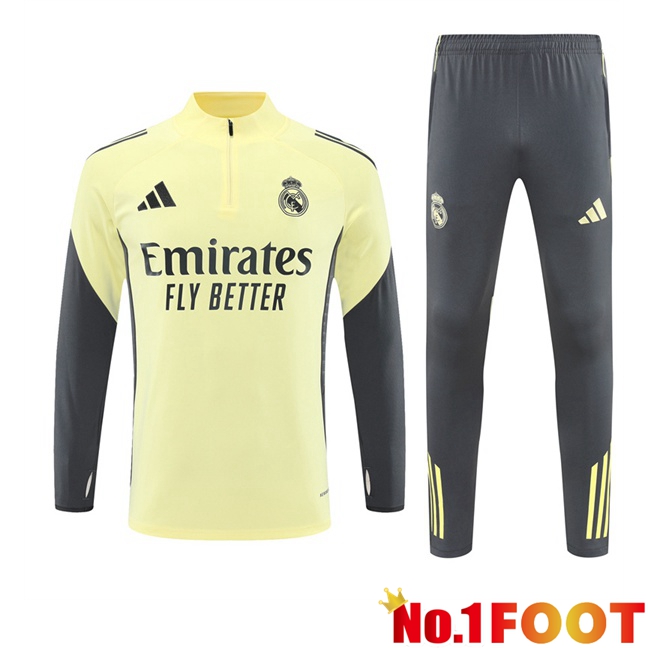 Real Madrid kit Training Tracksuit Yellow 2025/2026